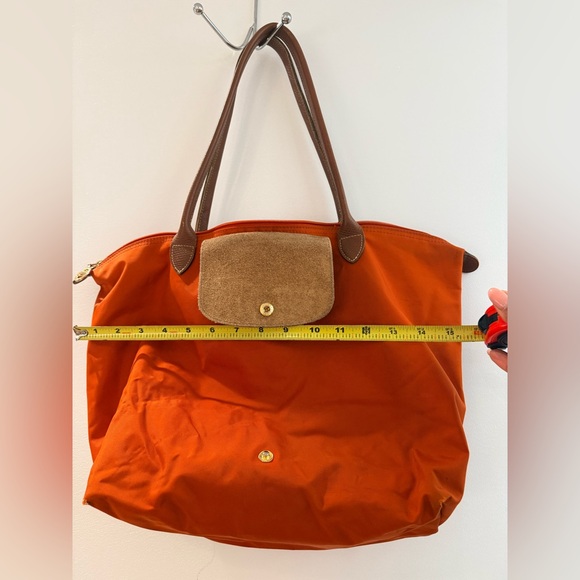 Authentic Longchamp Orange and Brown Tote Bag - Picture 7 of 8